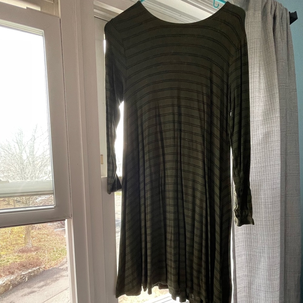 Jersey Olive Green Dress